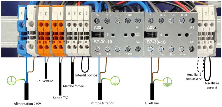 Schema de raccordement coffret piscine TILD CCEI